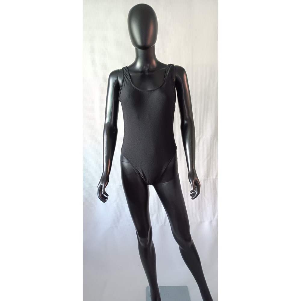 Zaful Womens One Piece Swimsuit Size 8 Black Scoop Neck Low Back Swimwear